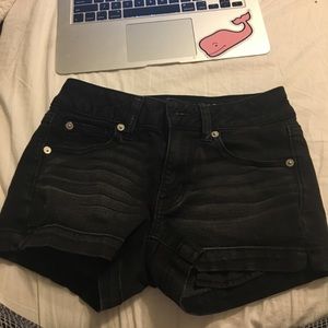 Black Jean Shorts